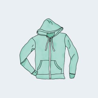 Felpa con zip e cappuccio